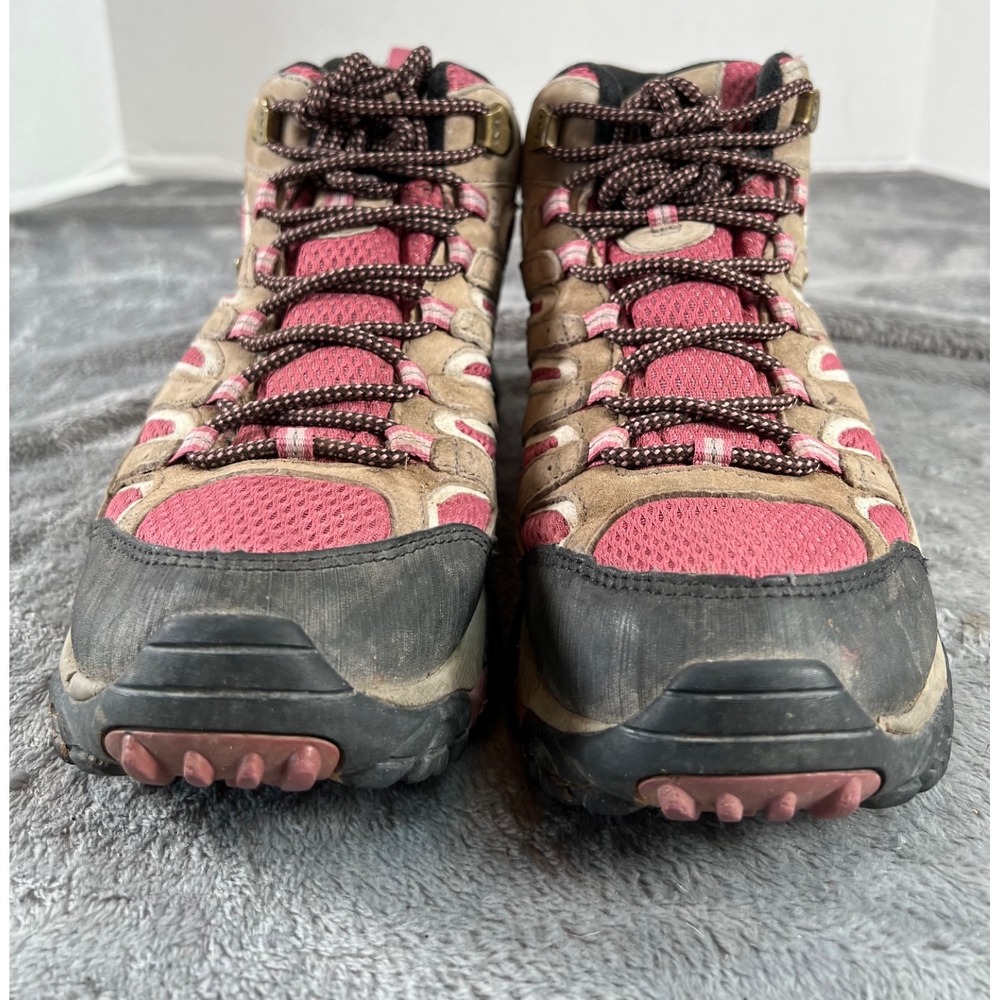 Merrell Moab 2 Mid Waterproof Hiking Boot Womens 9 Boulder/Blush #J06052 - Picture 4 of 9